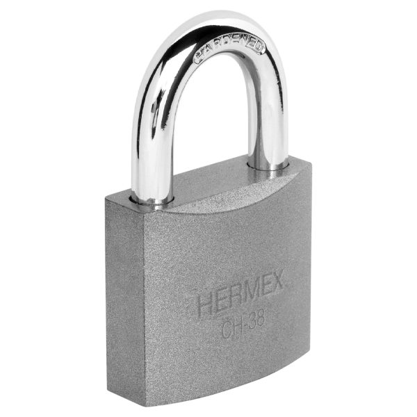 CANDADO DE HIERRO 38 MM GANCHO CORTO EN CAJA HERMEX