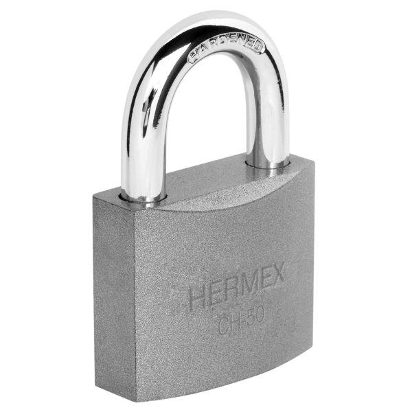 CANDADO DE HIERRO 50 MM GANCHO CORTO EN CAJA HERMEX