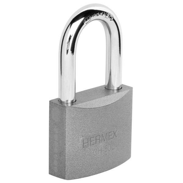 CANDADO DE HIERRO 50 MM GANCHO LARGO EN CAJA HERMEX