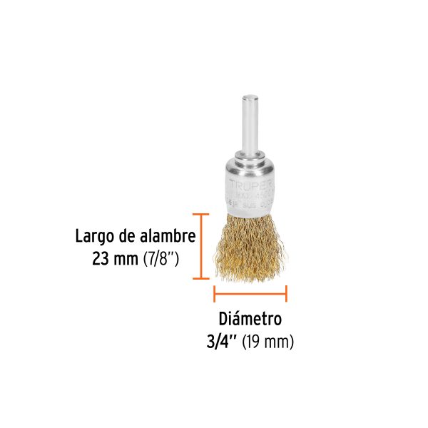 GRATA DE COPA 3/4" ALAMBRE GRUESO PARA TALADRO TRUPER - Imagen 2