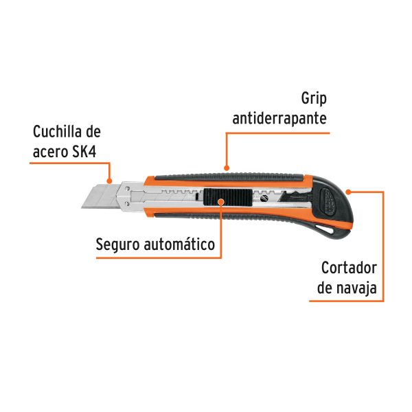 BISTURI 18 MM PROFESIONAL CON ALMA METALICA Y GRIP TRUPER - Imagen 2