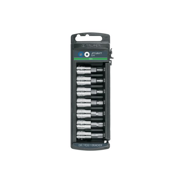 JUEGO DE 7 COPAS CUADRO 3/8" PUNTA TORX TRUPER