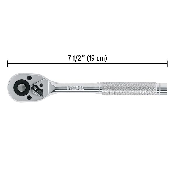 RATCHET CUADRO 3/8" CABEZA DE PERA LIBERACION RAPIDA PRETUL - Imagen 2
