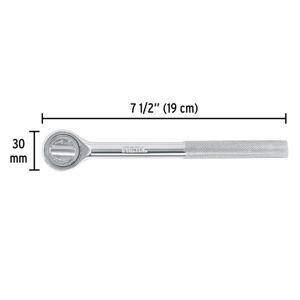 RATCHET CUADRO 3/8" CABEZA REDONDA PRETUL - Imagen 2
