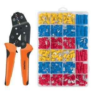 KIT DE CRIMPADORA Y 500 TERMINALES CON AISLAMIENTO TRUPER