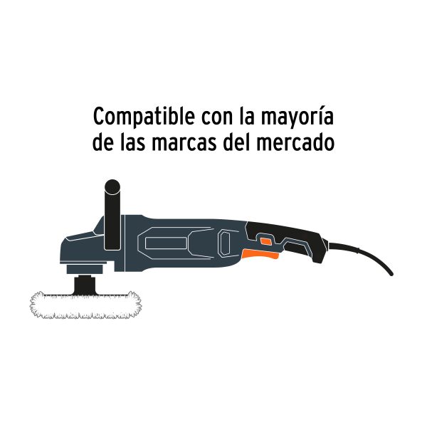 POMO PARA PULIR 50% LANA / 50% POLIESTER DE 9″ DOBLE CARA TRUPER - Imagen 2