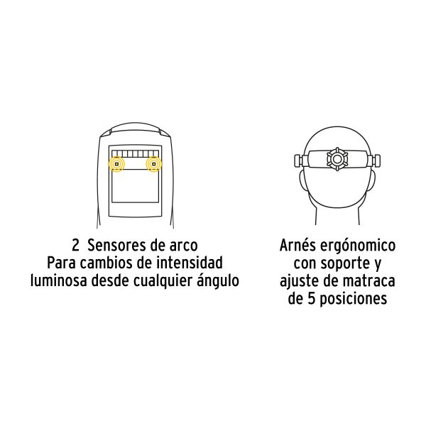 CARETA ELECTRONICA PARA SOLDAR AGUILA SOMBRA 9 A 13 PRETUL - Imagen 4