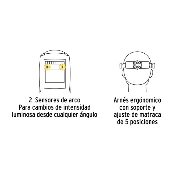 CARETA ELECTRONICA PARA SOLDAR SOMBRA 9 A 13 PRETUL - Imagen 3