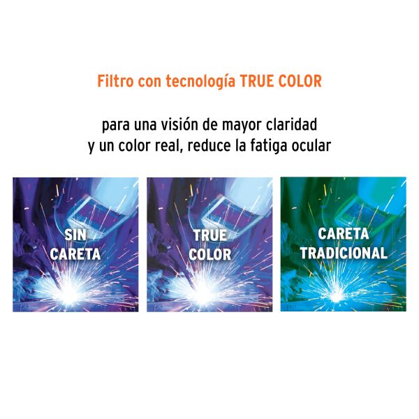 CARETA ELECTRONICA PARA SOLDAR FUEGO SOMBRA 9 A 13 PRETUL - Imagen 3