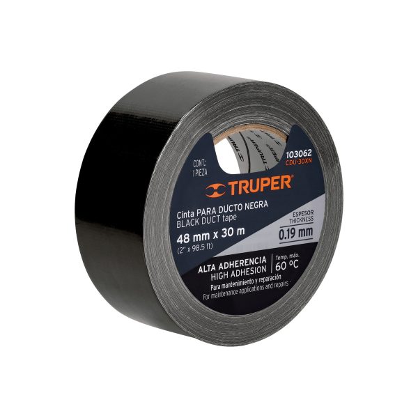 CINTA NEGRA PARA DUCTO 30 M X 48 MM TRUPER - Imagen 3