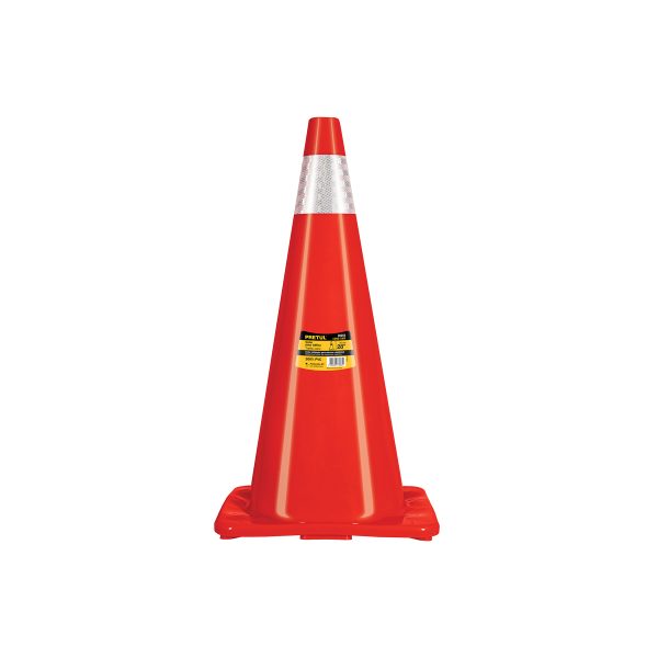 CONO DE SEÑALIZACION DE 70 CM DE PVC CON REFLECTIVO PRETUL