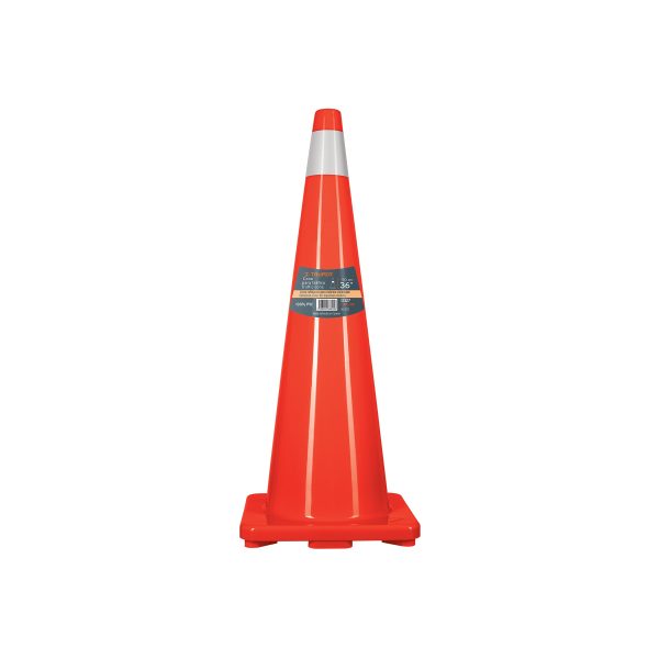 CONO DE SEÑALIZACION DE 90 CM DE PVC CON REFLECTIVO TRUPER