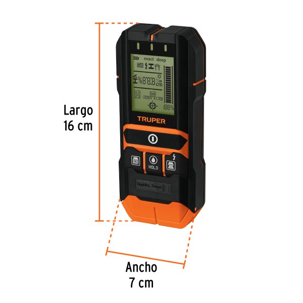 DETECTOR DE MATERIALES DETRAS DE MUROS PROFUNDIDAD MAX 12 CM TRUPER - Imagen 4
