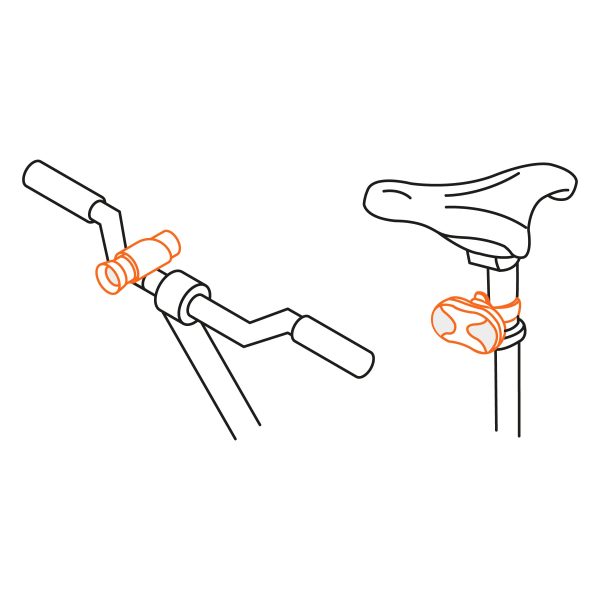 JUEGO DE LINTERNA DELANTERA Y TRASERA PARA BICICLETA TRUPER - Imagen 3