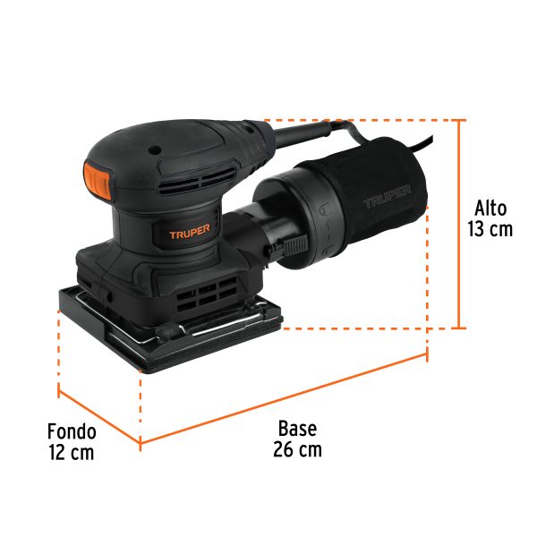 LIJADORA ORBITAL 1/4 HOJA 300 W TRUPER INDUSTRIAL - Imagen 3