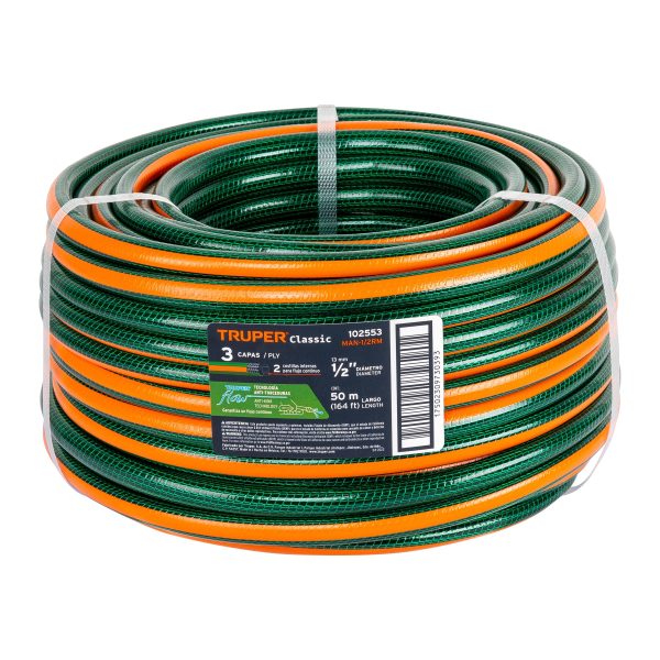 MANGUERA REFORZADA 3 CAPAS 1/2″ X 50 M TRUPER