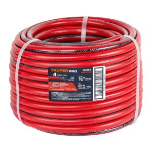 MANGUERA REFORZADA 4 CAPAS 1/2″ ROLLO X 50 M TRUPER PRO