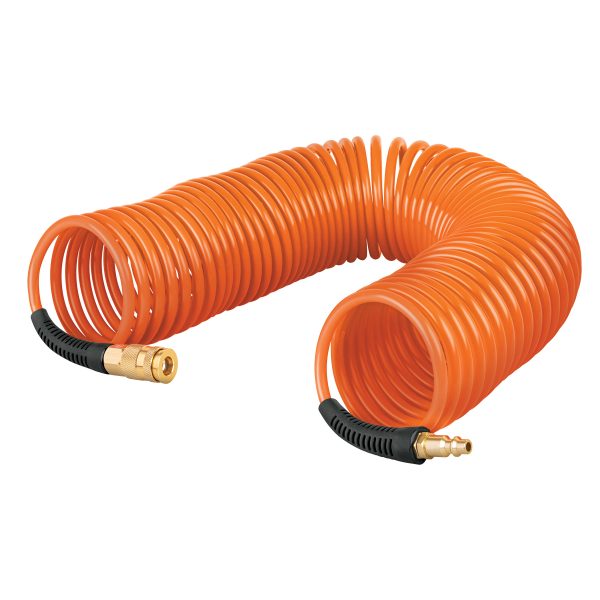 MANGUERA PARA COMPRESOR TIPO RESORTE 1/4″ X 7.6 M TRUPER