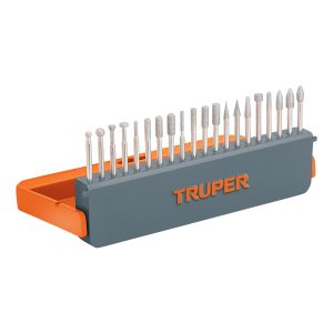 KIT DE PUNTAS DIAMANTADAS PARA MOTO TOOL 20 PZS TRUPER