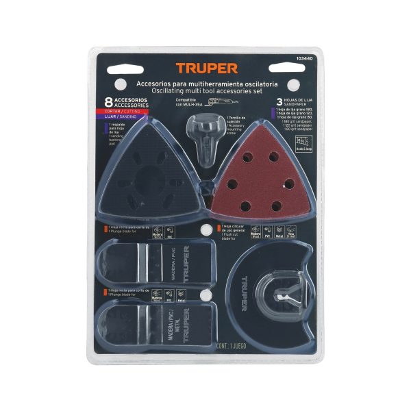 KIT CON 8 ACCESORIOS PARA MULTIHERRAMIENTA TRUPER - Imagen 2