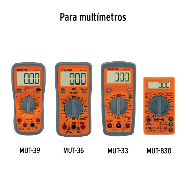 JUEGO DE CABLES DE PRUEBA PARA MULTIMETRO TRUPER - Imagen 3