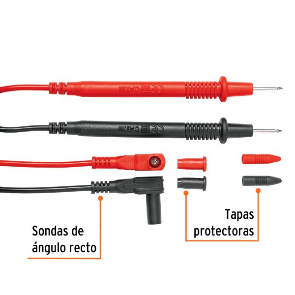 JUEGO DE CABLES DE PRUEBA PARA MULTIMETRO TRUPER - Imagen 2