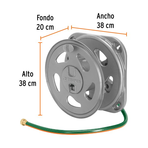 PORTA MANGUERA DE PARED TRUPER - Imagen 3