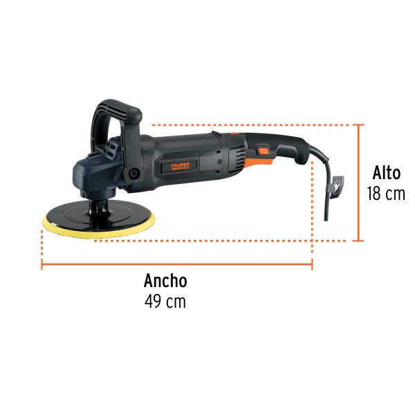 POLICHADORA VELOCIDAD VARIABLE 7" 1200 W TRUPER INDUSTRIAL - Imagen 3