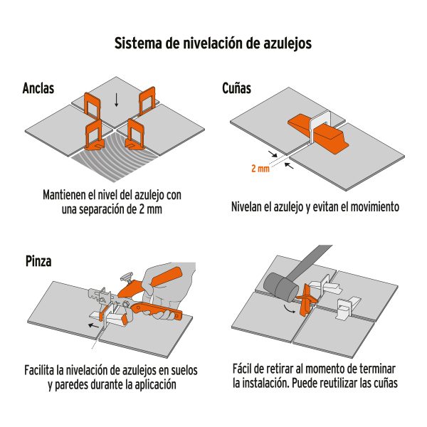 SISTEMA DE NIVELACION DE BALDOSA TRUPER - Imagen 2