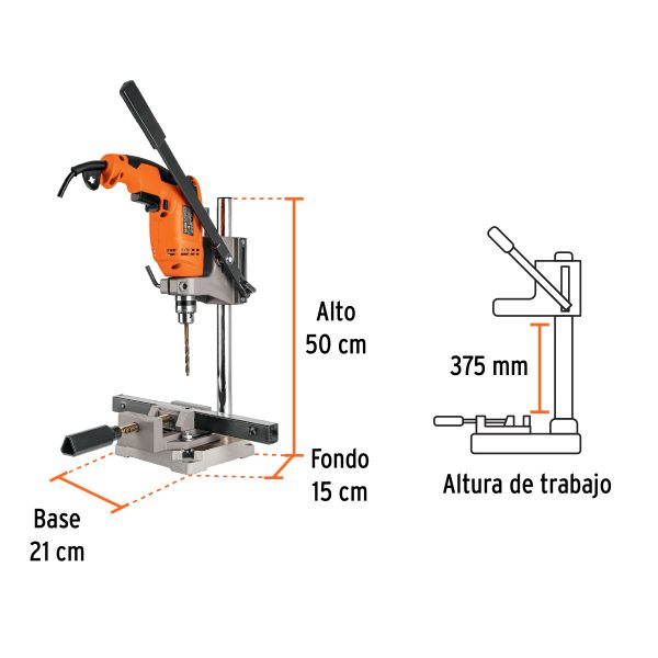 SOPORTE VERTICAL PARA TALADRO 3/8" - 1/2" TRUPER - Imagen 4