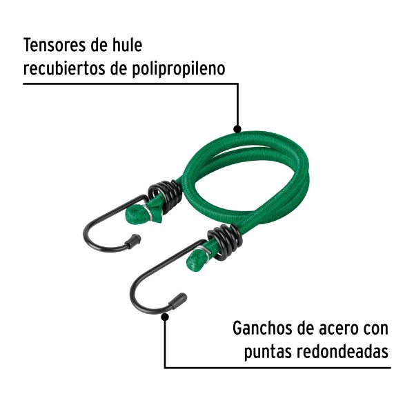 JUEGO DE 8 TENSORES ELASTICOS PRETUL - Imagen 2