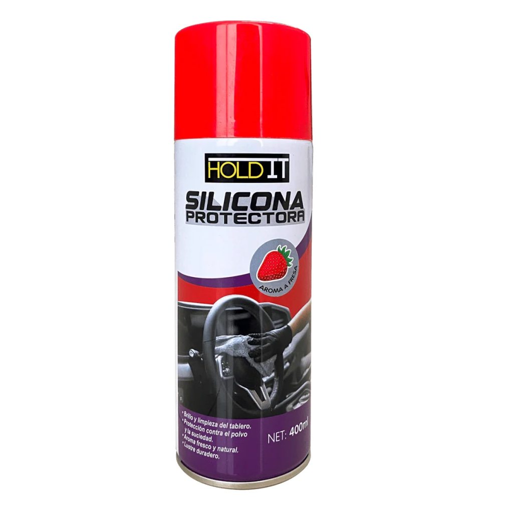 SILICONA PROTECTORA EN SPRAY AROMA FRESA 400 ML HOLD IT