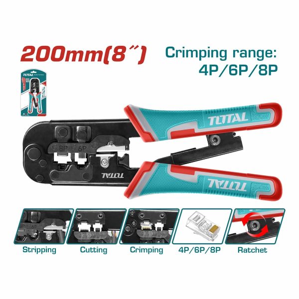 PONCHADORA CABLE DE RED 8" 4P-6P-8P TOTAL