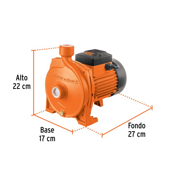 BOMBA CENTRIFUGA PARA AGUA MODELO EUROPEO 1/2 HP TRUPER EXPERT - Imagen 3