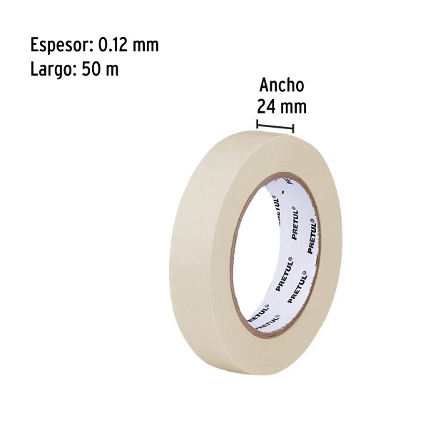 CINTA DE ENMASCARAR 1″ X 50 M PRETUL - Imagen 2