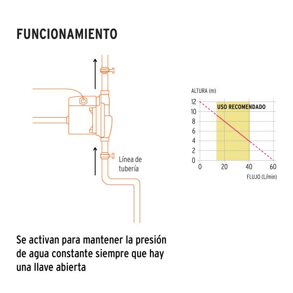 BOMBA PRESURIZADORA 1/3 HP TRUPER - Imagen 3