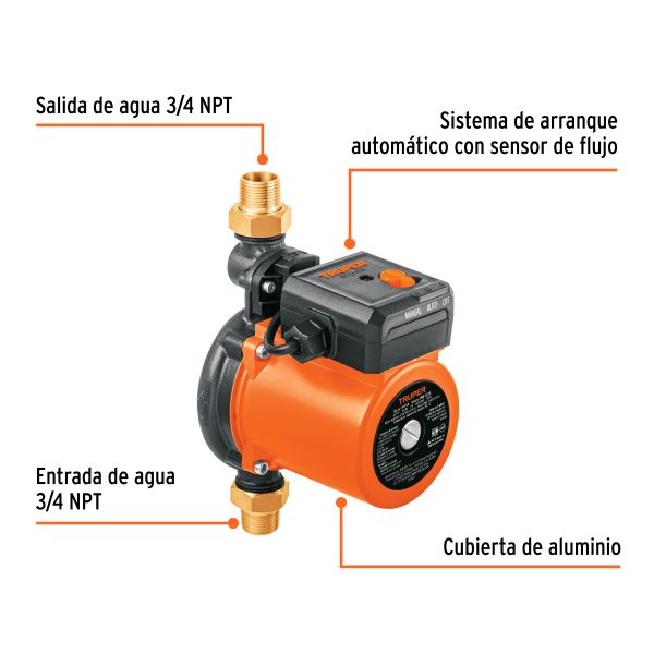 BOMBA PRESURIZADORA 1/3 HP TRUPER - Imagen 2