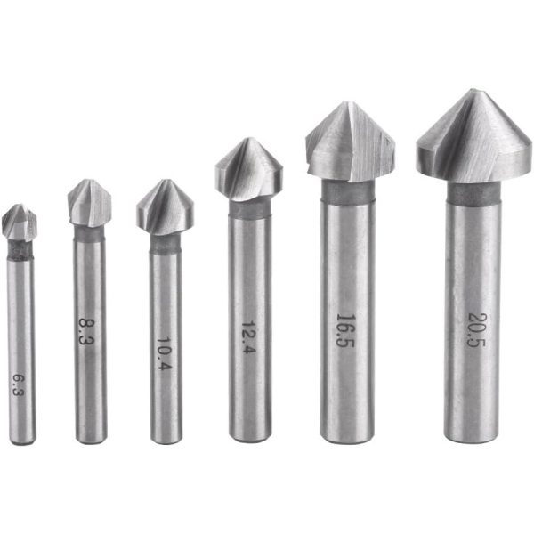 JUEGO DE 6 BROCAS AVELLANADORAS PARA METAL UYUSTOOLS