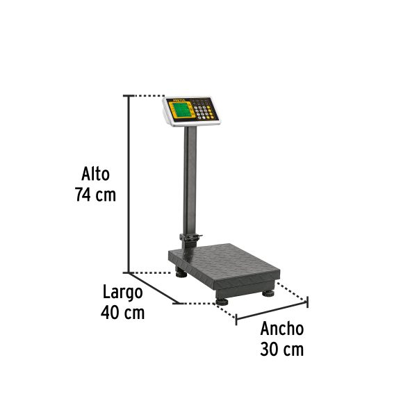 BASCULA ELECTRONICA DE PLATAFORMA PLEGABLE 100 KG PRETUL - Imagen 3