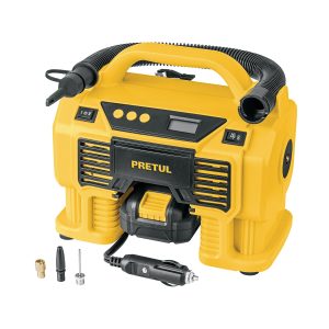 INFLADOR / SOPLADOR PARA AUTO 20 V 1 BATERIA 2 AH PRETUL