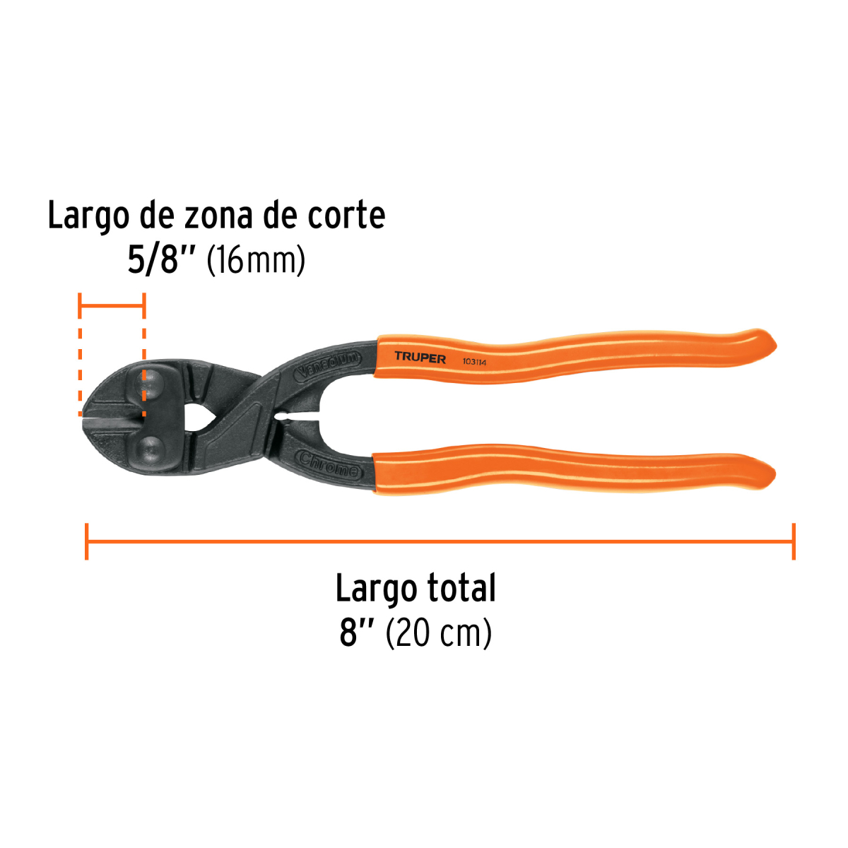CORTAPERNOS 8" PROFESIONAL A UNA MANO TRUPER - Imagen 3