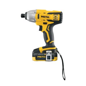ATORNILLADOR DE IMPACTO 1/4" 20 V 1 BATERIA 2 AH PRETUL