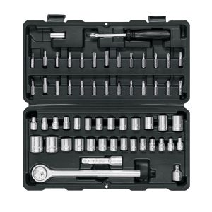 JUEGO DE 60 HERRAMIENTAS 1/4" Y 3/8" PARA MECANICO PRETUL