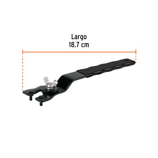 LLAVE AJUSTABLE PARA PULIDORAS 4-1/2", 7", 9" TRUPER - Imagen 2