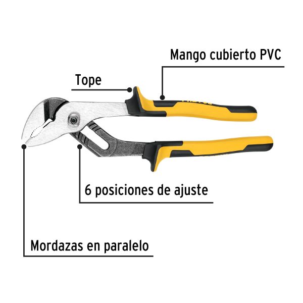 PINZA DE EXTENSION 10" MANGO COMFORT GRIP PRETUL - Imagen 2
