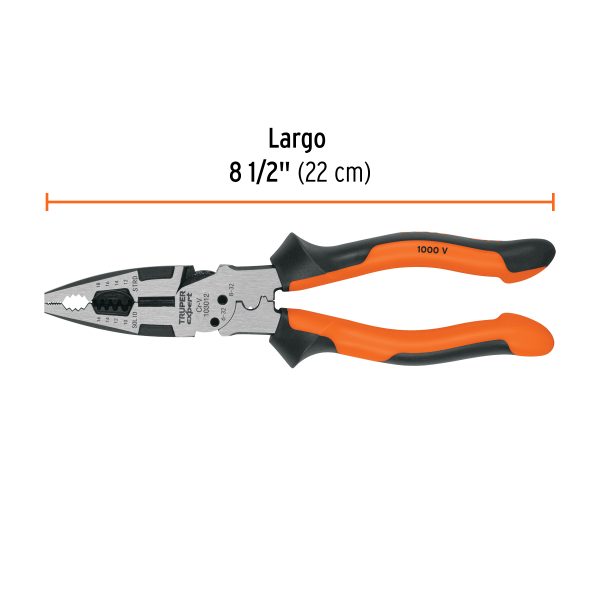 PINZA MULTIUSOS 8" ELECTRICISTA COMFORT GRIP TRUPER EXPERT - Imagen 3