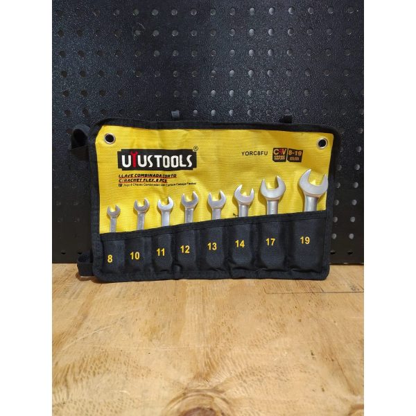 JUEGO DE 8 LLAVES COMBINADAS CORTAS FLEXIBLES CON RATCHET UYUSTOOLS - Imagen 3