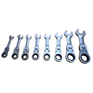 JUEGO DE 8 LLAVES COMBINADAS CORTAS FLEXIBLES CON RATCHET UYUSTOOLS