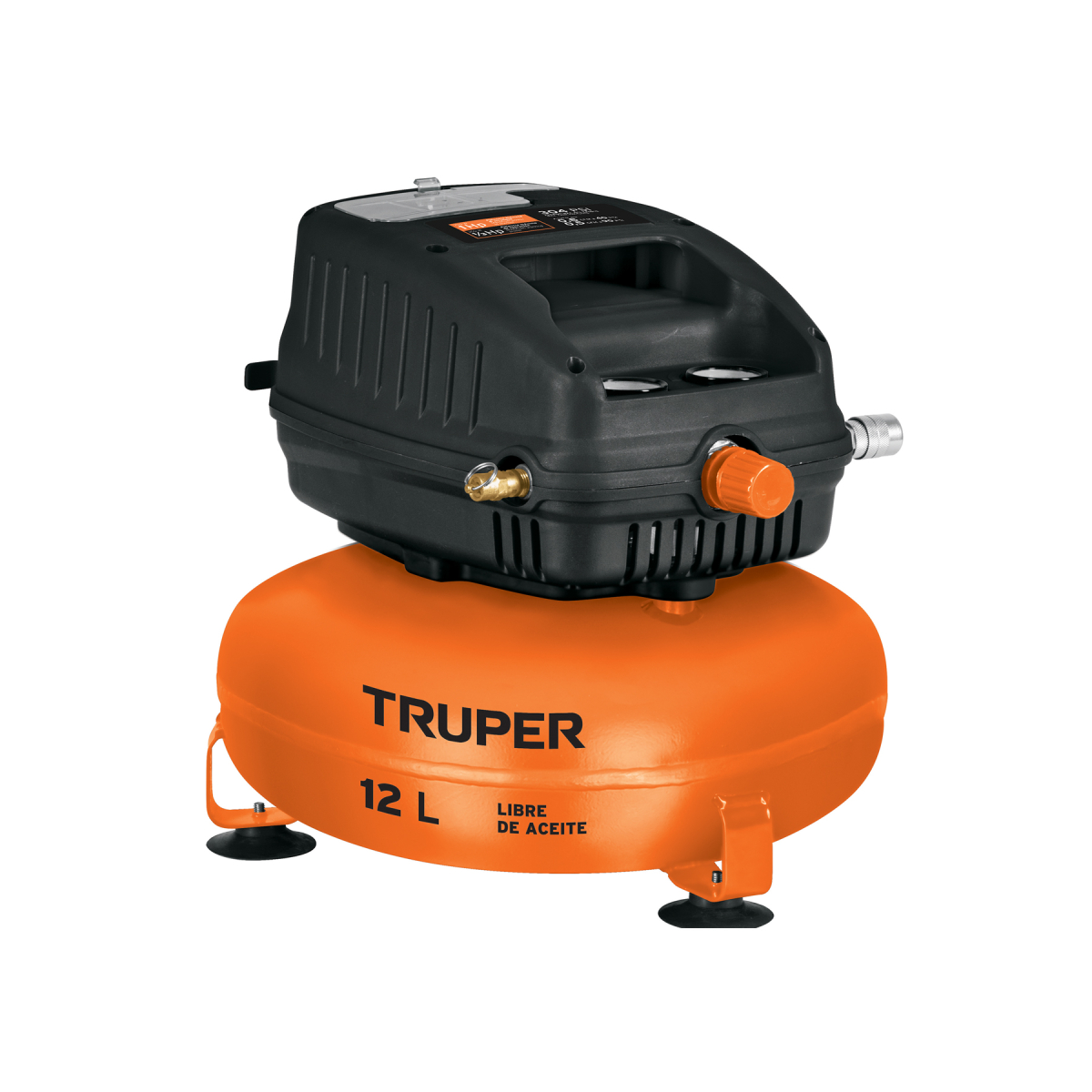 COMPRESOR LIBRE DE ACEITE 12 L 1 HP 127 V TRUPER