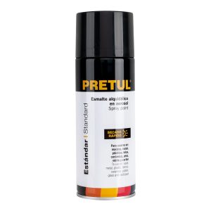 PINTURA EN AEROSOL NEGRO MATE 400 ML PRETUL